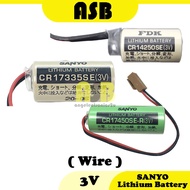 (1pc) SANYO Lithium Battery 3V ( FDK CR-14250SE / CR-17335SE / CR-17450SE ) ( Wire )