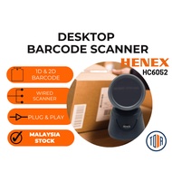 Henex HC6052 1D / 2D Barcode Scanner QR Code Desktop Scanner