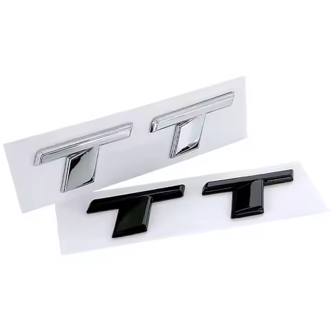 3D ABS Black Chrome Letters For Car Trunk TT Stickers Emblem Logo Badge Audi TT Sline MK1 MK2 8S MK3