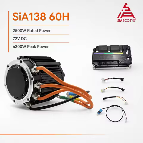 SiAECOSYS SIA138-60 2500W Mid Drive Motor Kit 60N.m Peak 6000W Motor with VOTOL Controller EM100-2 C
