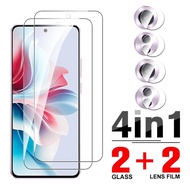 4in1 Tempered Glass Case For Oppo Reno 11F 5G Screen Protector For Oppo Reno11 F Reno 11F Reno11F Camera Lens Protective Films