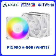 ARCTIC P12 Pro A-RGB White - 120mm PWM Fan / 3-Pack / 3000RPM / High Airflow / ACFAN00326A itw 120mm