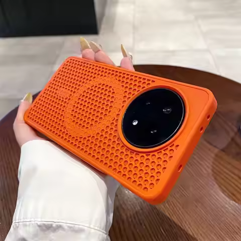 For OnePlus 13 13R 12 ACE 5 Pro Case Honeycomb Heat Dissipation Breathable Magnetic Back Cover For O