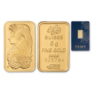 5g GOLD BAR 999.9 PAMP SUISSE