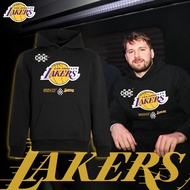Áo Nỉ và Hoodie Bóng rổ Los Angeles Lakers Logo Center form rộng tay lỡ Jerry Tee thể thao nam nữ ov