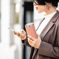 【孔雀Peacock】300ML 保溫杯/咖啡杯 (可手提)珊瑚粉