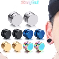 ZAIJIEEE Magnetic Fake Earring Studs Round Shape Portable Punk Stimulating Acupoints