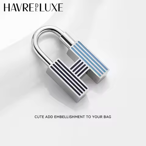 H Lock padlock all steel for Picotin Lock Kelly Birkin bag charm keychain pendant bag diy decoration