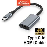 USB3.1 Type C to HDMI 4K Video Audio Cable Adapter for MacBook Laptop Tablet TV Monitor Penyesuai Ka
