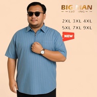 KEMEJA Jumbo Zipper Knit Shirt xxxl xxxxl Jumbo men's shirt top 9xl 7xl 5xl