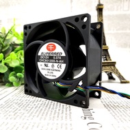 SZ ORIGINAL RED CHC8012BB-N-AH 8038 12V 0.37A 4WIRES PWM TEMPERATURE CONTROL CASE FAN