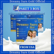 Package Of 3 Boxes Of American Imported DREAMY SURE GOLD Milk 100% Original herbal (Solving insomnia