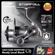 SeaHunter Starfall Power Handle Spinning Fishing Reel 5+1BB 5:2:1/4:9:1 Drag 20KG CNC Aluminum Spool