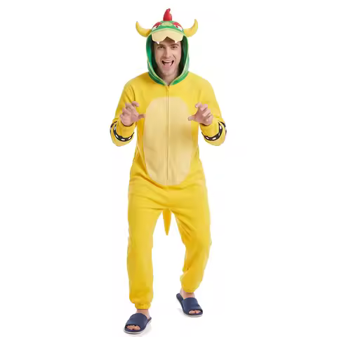 Funny Bowser King Koopa Halloween Costume Cartoon Animal Galaxy Party Dinosaur Performance Kigurumi 