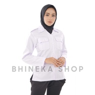 Kemeja Pdh Putih Wanita Kemeja Dinas Putih Perawat Kemeja Putih Kerja