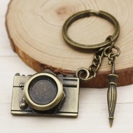 Vintage Metel Camera Pendant Keychain Fashion Creative 3D Camera Car Motorcycle Trinket Keyring Bag 