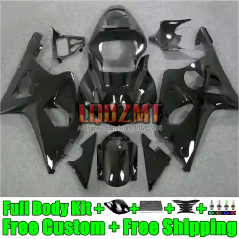 Gloss Black Injection Kit For SUZUKI GSXR-1000 GSXR 1000 K2 GSXR1000 2000 2001 2002 34LD.0 GSX R1000