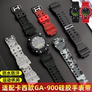 RATJ [Shipped from China] Suitable for G-SHOCK Card-West-European Watch Strap GA-900 GA700 Resin Sil
