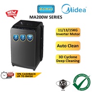 Midea Inverter Washing Machine 11KG / 13KG / 15KG Top Load Washer Mesin Basuh Auto Murah 10KG media 