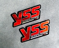 YSS Sticker สติ๊กเกอร์โช็ค สะท้อนแสง (ขนาด ก้วาง 3.7 X 8.6 cm) สติกเกอร์ แต่งรถ ติดรถ สติ๊กเกอร์ติดรถ มอเตอร์ไซค์ บิ๊กไบค์ Bigbike Motorcycle Racing Decal 2ชิ้น