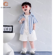 Carino BLUE PLAid shirt made of soft linen for children 7-25kg and <1m2, cool Korean style KSX