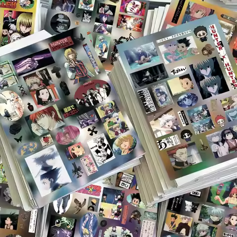 8pcs Hunter x Hunter Machi Chrollo Lucilfer cartoon design DIY assemble stickers creative puzzle wat