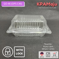 [600pcs/carton] GO-46 (OPS-C46) - Bakery Disposable Plastic Clear, Bekas Kuih Plastik, Plastic Tray 