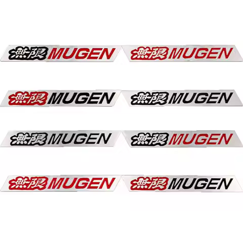 3D Aluminum Sticker Mugen Emblem Car Fender Side Rear Trunk Badge For Mugen Sticker Accessories