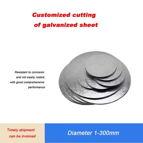 Q235 Galvanized Iron Round Plate 0.5-5mm Thick 50-300mm Diameter A3 Steel Disc