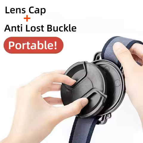 Camera Lens Cap Protection Cover Anti Lost Buckle Keeper 49mm 52mm 55mm 58mm 62mm 67mm for Canon Nik