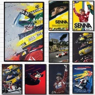 Ayrton Senna Portrait Racing Car Poster Canvsa Print Painting Home Decor Wall Art Decoration Gift Fo