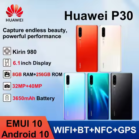 HUAWEI-P30,Smartphone Android,256GB ROM,40MP Camera,6.1 inch,4G Network Mobile phones,Dual SIM,Googl