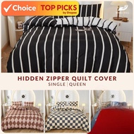 Aloe Cotton Quilt Cover Comforter Cover King Queen Single Sarung Selimut (Cover Only)