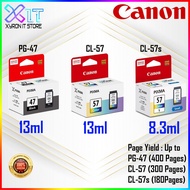 Genuine Canon PG-47 Black/CL-57 Color/CL-57(S) Color Ink Cartridge For Printer E3170 E3370 E3470 E410 E4270 E470 E480