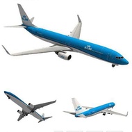 1:100 Boeing 737 Aircraft Dutch Airlines 3D Paper Model DIY Handmade Toys