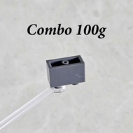 Combo 1 ounce of 1x2 tall dark gray tiles