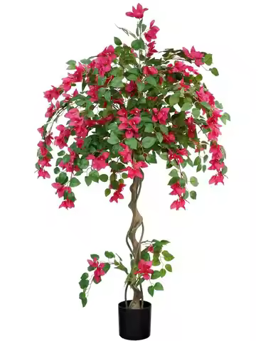 Large Artificial Bougainvillea 3/4/5FT UV Resistant Faux Bougainvillea Flower Plant Real Touch Fake 