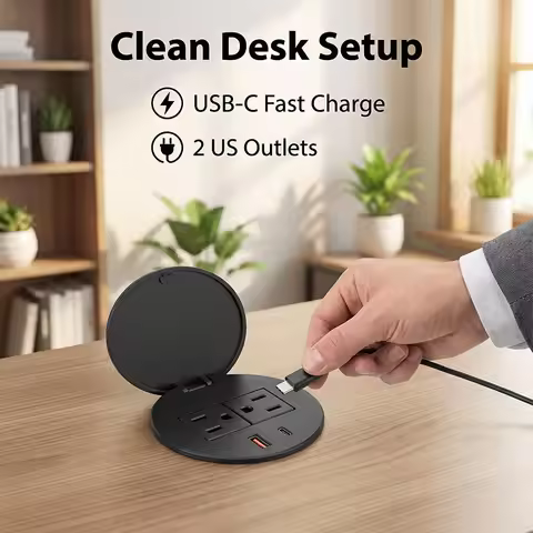 American Standard Desktop Embedded Socket 2US Socket With USB Type-C Power Socket American Office De