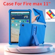 Caing For Fire Max 11 Case 11inch  Case Super Shockproof Soft Kids Silicone Protective Case Stand Co