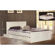 Bedframe Single Bed Wooden Bed Storage Bed Pull Out Bed Super Single Bed Single Bed + Drawer Bedframe White Bedframe