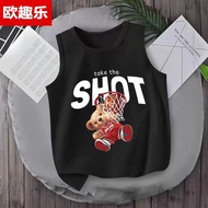 BOYS' SINGLET BEAR BASKETBALL/ CHILDREN'S SINGLET CLOTHES CHILDREN'S TOPS