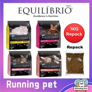 Equilibrio/EQ 1KG Repack ( Adult Hairball/ Kitten lndoon) Cat Dry Food /Makanan Kucing猫粮