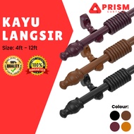 Kayu Langsir Wooden Curtain Rod /Batang Langsir Kayu 28mm 4ft - 10ft