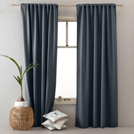 B21 Ready Made Curtain!! 99%Blackout Siap Jahit Langsir (FREEyelet/Hook)Langsir RAYA Kain Tebal 100%Polyester Blackout (Iron Grey)