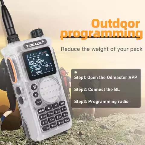 TIDRADIO 2nd Gen TD-H8 10W Walkie Talkie Portable Long Range Radio Phone Wireless Programmable Searc