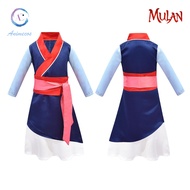 Girls Princess Costume Mulan Cosplay Costume Warrior Hanfu Heroine Halloween Outfit For Kids