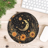 Moon Round Mouse Pad, Cute Mouse Pad, Anti-slip Rubber Base Mouse Pad Small Size 7.87 x 7.87 x 0.1 I