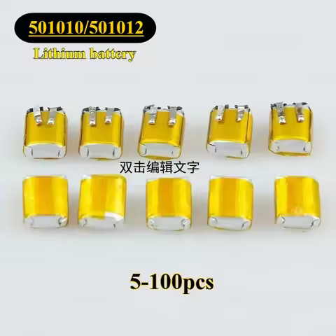 5-100pcs Lipo Rechargeable Polymer Lithium Batteries 501010 501012 3.7V 35mAh Bluetooth Batteries fo