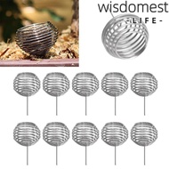 WISDOMEST 10pcs Gardening Fertilization Baskets, Fertilizer Tool Stainless Steel Bonsai Baskets, Aut