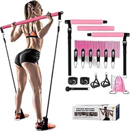 180lb Pilates Bar Kit with Resistance Band(6 x Resistance Bands),6 Level for Women Full Body Workouts,Lady Portable Resistance Band or Workout Bands for Physical Therapy Yoga,Pilates,Home&amp;Gym for You